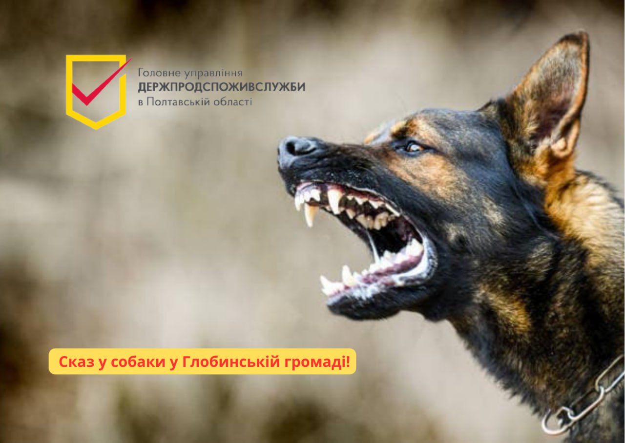 На території Глобинської міської територіальної громади виявлено сказ у собаки!